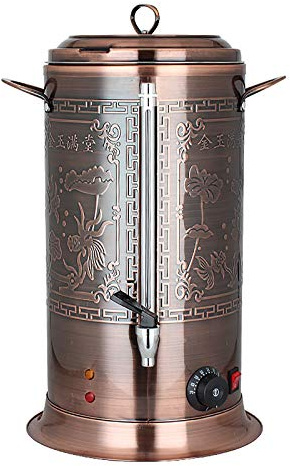 Termo comercial de acero inoxidable - Caldera de 15 L para hostelería con indicador de nivel de agua, función para mantener caliente y control automático de temperatura - Ideal para el hogar y la of