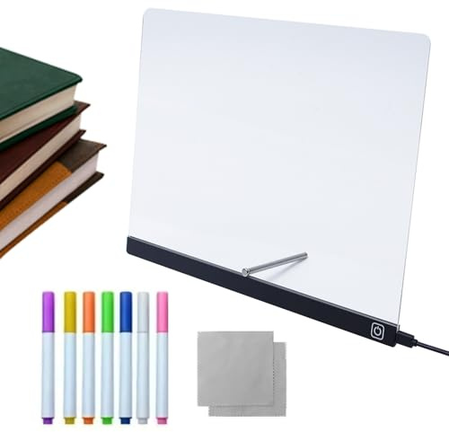 Panneaux Lumineux Pour Écrire Bloc-notes mémo acrylique apprentissage
