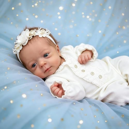 RXDOLL 19 tum 48 cm verklighetstrogen nyfödd babydockor silikon helkropp vinylflicka, realistiska nyfödda babydockor som ser riktiga ut, anatomiskt korrekt tvättbara nyfödda bebisar med tillbehör