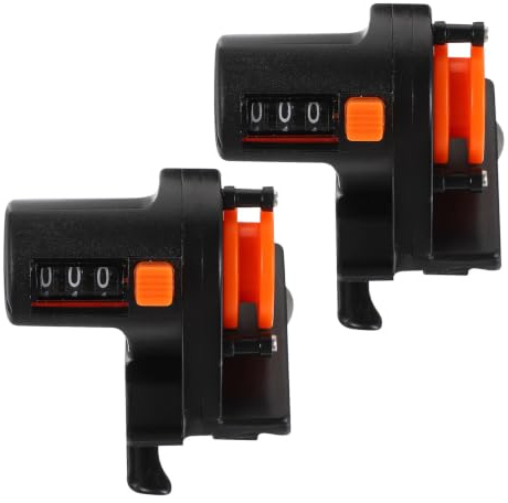 GAROZATION 2 Piezas Contador de Línea de Pesca para Carretes y Línea, Medición Precisa 999 Metros, sin Batería, Material Plástico, Adecuado para Pesca y Agua