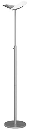 Unilux 400100711 elegante diseño Foco LED al techo, IP20, 40 W Lámpara de pie blanco cálido Lámpara de suelo para directa de y indirecta beleutung gris