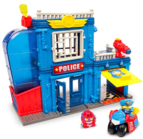 SUPERTHINGS RIVALS OF KABOOM SuperZings - Polizeiwache (PSZSP112IN01) mit 2 Exklusiv-Figuren und 1 Motorrad