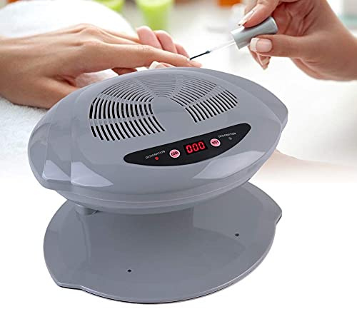 400W Professioneller heißer und kalter Luftnageltrockner mit Sensor zur Aushärtung von Nägeln und Fußnägeln,Nagelwerkzeuge für Fingernagel und Zehennagel (Silber)