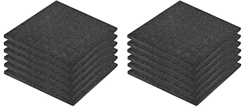 vidaXL 12x Fallschutzmatte Gummi 50x50x3cm Schwarz Matte Gummimatte Spielplatz