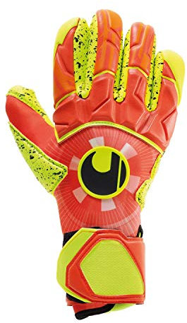 uhlsport Herren Torwarthandschuhe Dynamic Impulse Supergrip FS Dynamic Orange/Fluo Gelb 9
