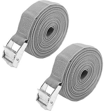 Alomejor 2 Pezzi Cinghie di Fissaggio Cinghie a Cricchetto di Ancoraggio per Camion Bagagli Auto Tavola da Surf Kayak Moto