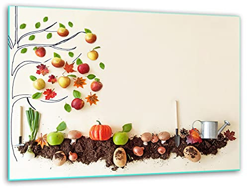 TMK ArtDeko – Schneidebrett Glas – Glasschneidebrett für die Küche 40x30 cm – Robust, Hygienisch & Rutschfest – Glas Schneidebrett – Zusätzliche Arbeitsfläche – Vielseitige Nutzung