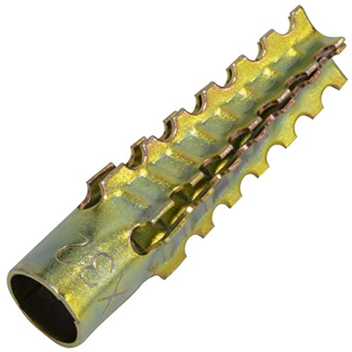 AERZETIX - C64718 - Satz von 50 Metalldübel für porenbeton und gipsplatte Ø6x32 mm - aus stahl - farbe gold