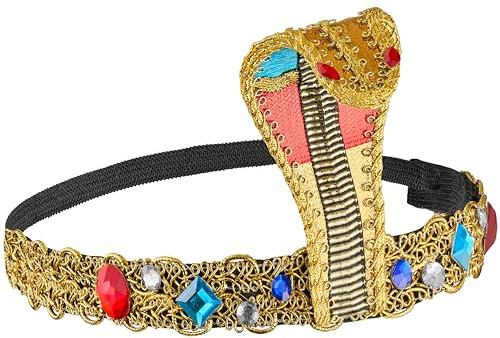 Balinco Ägypten Pharao Kostüm Krone, Karneval Ägypterin Kleopatra Verkleidung, Ankhes Haarband, Cleopatra Ägyptische Krone, Fasching, Halloween