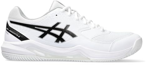 ASICS Gel-Dedicate 8 Padel sneakers, vit/svart, 5.5 UK, vit svart, 6.5