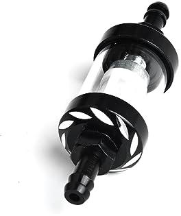 VrAre Motorrad Filter Motorrad Kraftstofffilter Waschbare Teile Zubehör Chrom Und Glas Dieselfilter Inline