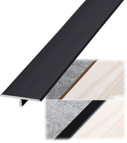 Aluprofil Übergangsprofil T-Profil | Leicht Zu Schneiden Boden -Teppich Laminat Übergangsleiste Flach | Pflegeleicht Übergangsschiene Dehnungsfugenprofil Vinyl, Arbeitsplatte Abschlussleiste