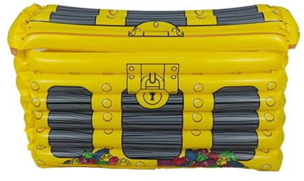 Inflatable Ice Chest - Pirate Chest Ice Box, Treasure chestt Cooler | PVC Large Capacity Pirate Inflatable Treasure chestt Cooler Serving Bar Food Drink Box, Inflatable Beverage Chiller for Beverages