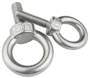 Eye Bolts,bolt,Threaded Eyebolts. Ringförmige Augenschrauben, Augenmutter, 1–2 Stück M3 M4 M5 M6 M8 M10 M12 304 Edelstahl-Hebeösenmuttern/Schraubenring-Ösenschraubenring Hakenmutterschrauben (Hebeösen