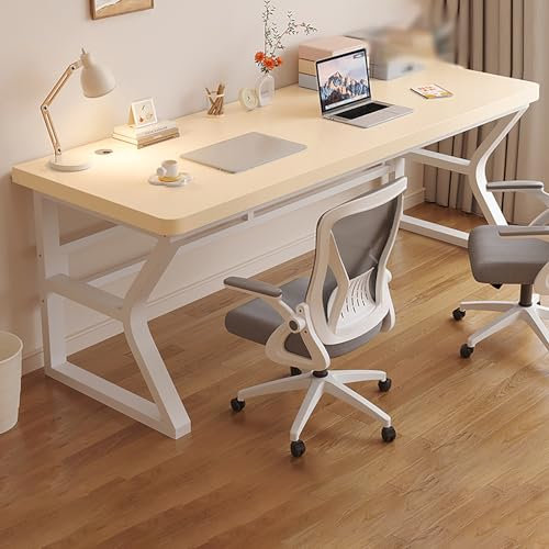 Moderner Gaming-Computertisch, 120 x 60 x 74 cm, mit 2,5 cm dicker Schreibtischplatte, grauer Eiche, Heimbüro-Schreibtisch für Arbeitszimmer, Tragkraft 150 kg