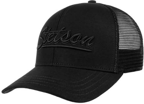 STETSON Monochrome Truckerkeps enfargad mesh snapback Herr Aret runt
