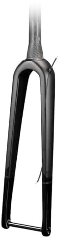 HSIRYAOHD Vollcarbon Gravel Bikes Starre Gabeln 700C Rennräder Gabel 1-1/2 Zoll Kegelrohr 12 x 100 mm Steckachse Vorderradgabeln Scheibenbremse Fahrräder Starre Gabel Max 700 x 45C Out Reifen