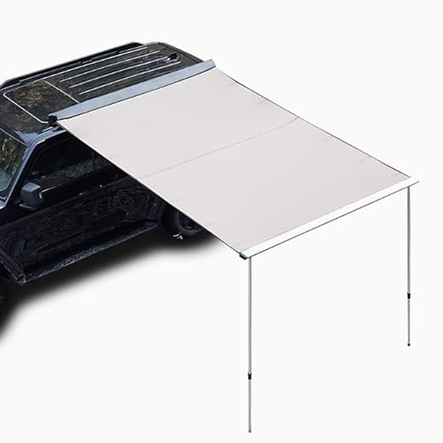 Tygskal Biltält Camping, Väderbeständig Suv Markis, Höjdjustering Sido Markis för SUV, Lastbil, Skåpbil, Lätt att Förvara(150x250 cm/59x98 in)