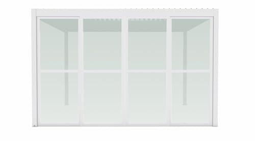 Milani Home - laterale in policarbonato per pergola bioclimatica, 370 x 3 x 238 cm, bianco