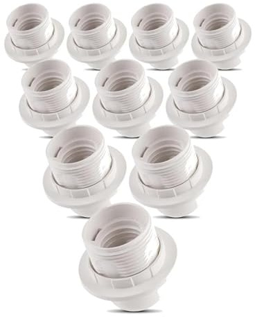 LeClubLED Douille E27 blanche thermoplastique - Lot de 10