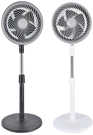 UBOON Ventilador de Pie Ajustable, 25,4 cm, 70W, 3 Velocidades, Base Reforzada, Negro