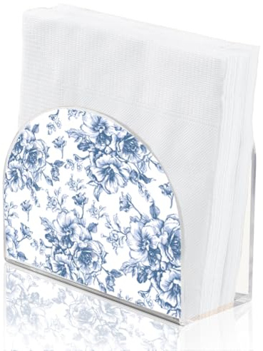 SUPERDANT Porta Tovaglioli da Tavola Floreale Chinoiserie per Fiori Dispenser Portatovagli In Acrilico Organizer Da Cocktail Accessori per la Casa Cucina Ristorante Bar Caffè