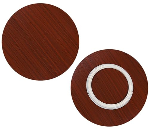 GYYDXXFC Plato Giratorio De Madera Lazy Susan, Plato Giratorio De Mesa, Plato Giratorio De Cocina Silencioso Y Suave, Fácil De Limpiar, For Uso Residencial O Comercial, Marrón(Teak Color,70cm(28in))