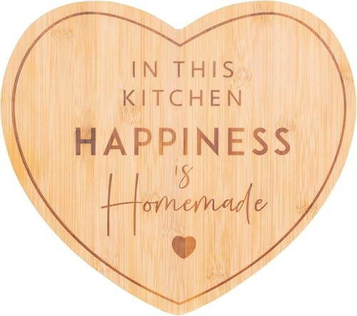 MEHRU Modren Heart-Shaped Bamboo Cutting Board, Premium Bamboo Chopping Board, Durable Wooden Carving Board, Wooden Kitchen Cutting Board for Carving Meat & Vegetables. (25L x 1W x 25Th cm)
