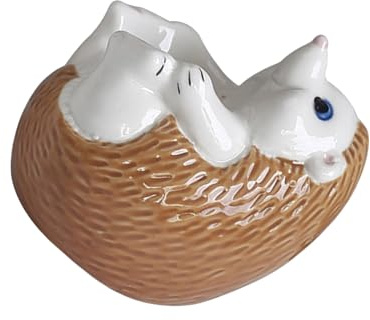 JUYAXIN Support à œufs en céramique en forme de hérisson pour petit déjeuner amusant en famille - Multifonction - Pots pour bonsaïs - Avec motif animal