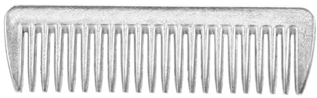 Pettine per cavalli in lega di alluminio per tirare la coda della criniera in metallo, strumento di toelettatura superiore costruito con denti ispessiti Design ergonomico facile da tenere per animali
