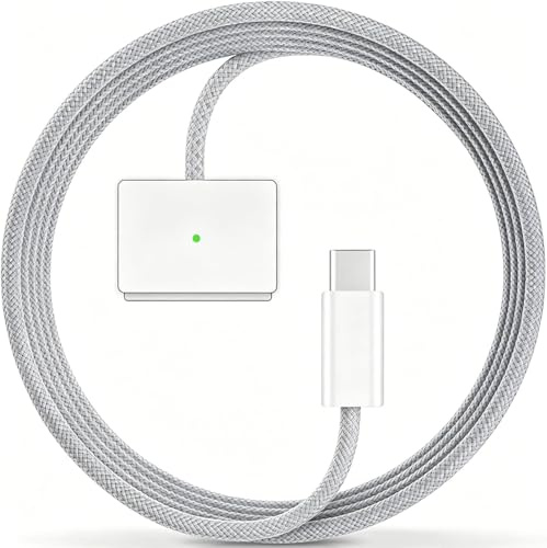 Diyuna Câble de charge magnétique 3 (2 m, 140 W) pour MacBook Pro/Air - Compatible avec MacBook Pro 14/16 (2021-2023), Air M2 (2022), Charge magnétique USB-C sûre et rapide