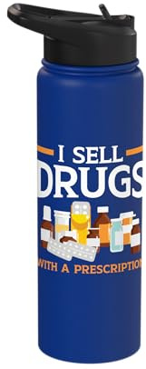 Pharmacist Prescription Pharmacy Tech Medicine Medical Stainless Steel Insulated Water Bottle