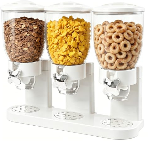 FARYODI Distributeur de céréales Countertop 2 l, distributeur alimentaire en plastique, distributeur de céréales et distributeur de cornflakes, idéal pour les bonbons, les boîtes de conservation (3)