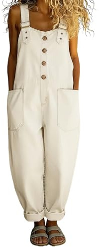 Denim Dungarees for Women UK Womens Jumpsuits Summer Baggy Straight Leg Stretch Bib Sleeveless Overalls Vintage Adjustable Straps Plus Size Work Jump Suit with Pockets