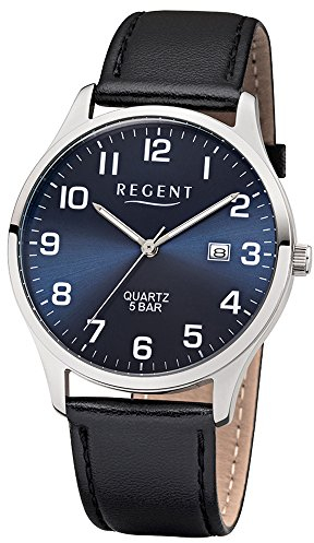 Regent Herren Analog Shioj. VJ32 Uhr mit Leder Armband 11110807