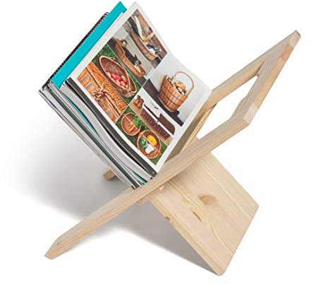 Prestige Wicker Magazine Rack Wooden Pine