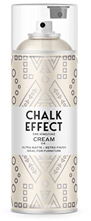 CL COSMOS LAC Kreidefarbe Spray Chalk Effect - hochwertige chalky Kreidesprühfarbe Farbspray - Spray Paint Farbe (Cream)