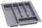 Alusfera Besteckkasten für Schubladen 45 cm – Schubladen Organizer mit Fächeraufteilung – Hochwertiger Schubladen Organizer Küche für Mehr Ordnung – Anpassbar und leicht zu reinigen -380x430mm Silber
