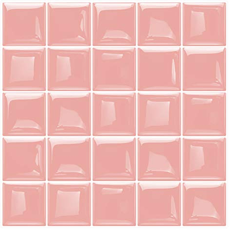 JQDZX Fliesenaufkleber, Selbstklebende Wasserdicht 3D Mosaikfliese Klebefolie Fliesen zum Abziehen und Aufkleben, für Badezimmer, Esszimmer, Küche, Hotel, Dekoration (Pink,20pcs)