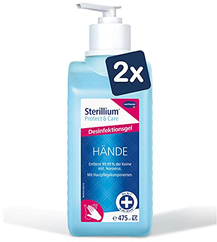 Sterillium Protect & Care Desinfektionsgel: Antibakterielles Hände-Desinfektionsmittel mit Pflege-Komponenten, 475 ml - 2er Pack