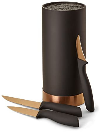 Echtwerk EW-MB-0389 Ceppo di Coltelli con Inserto in Setola, Rame