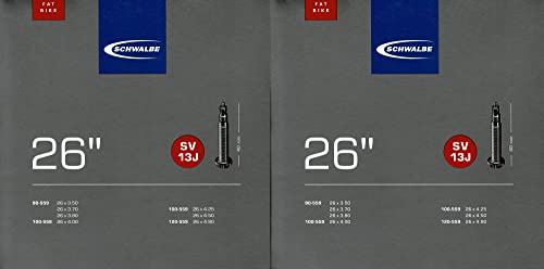 2X Schwalbe SV 13J 26 Zoll FatBike Schlauch Sclaverand Ventil