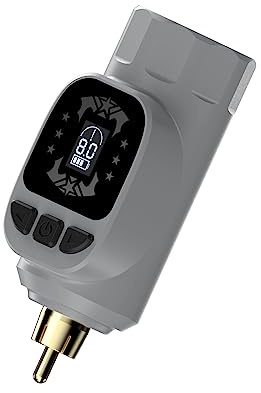 HAWINK Tattoo Battery Alimentatore senza fili per RCA Rotary Tattoo Pen Machine (grigio) P155-7-RCA