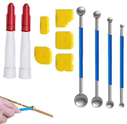 Raschietto per nastro - Kit di attrezzi per la rimozione del mastice,Strumenti per calafataggio in silicone Sigillante Strumento per la rimozione del mastice più liscio per riparare e abbellire Maodom