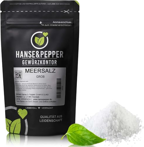 1kg Meersalz grob Natursalz 1-3mm Körnung Speise Salz Kochsalz reines Meer Salz