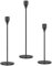 Mivitoom Set of 3 Black Candle Holders,Taper Candle Metal Candle Stand Holder - Elegant Candlestick Holders for Home Party Living Room, Dinners Decoration