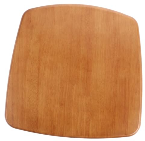 OUNONA Wooden Stool Seat Replacement Kit Ergonomic Office Chair Seat Solid Wood Design Teak Color Diy Stool Accessory for Dining and Bar Use