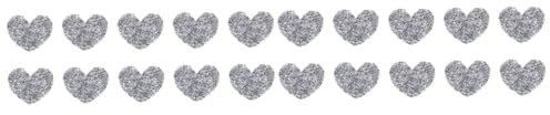 Lurrose 20stücke Herzförmige Strass-applikationen Zum Aufbügeln Für Jeans Kleidung Und Accessoires Selbstklebend Zum Reparieren Und Dekorieren Glänzende Silberne Patches Herzmuster