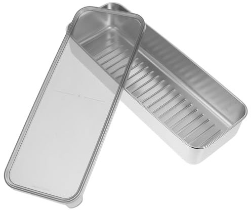 CIYODO Stainless Steel Food Storage Container 27x10x5cm Bacon Keeper Box Refrigerator Fridge Meat Saver Airtight Lunch Carrying Case