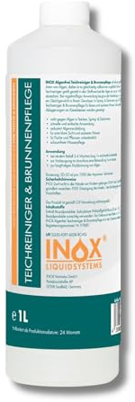 INOX® Teichklar 1L – Algenvernichter für Teich | Teichklar für Gartenteich & Brunnen | Für klares, algenfreies Wasser – fischfreundlich & sicher in der Anwendung